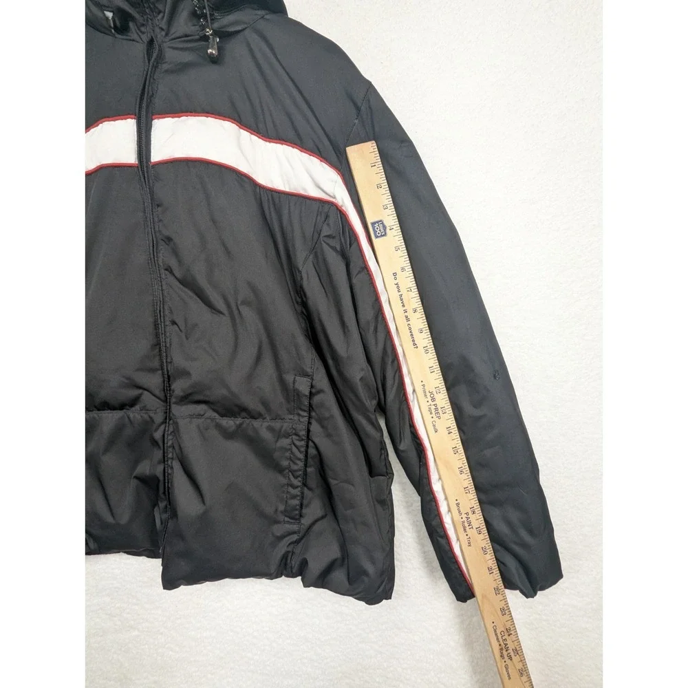 Covington Women's Black Feather Puffer Fleece Lined Reversible Puffer‎ Jacket XL